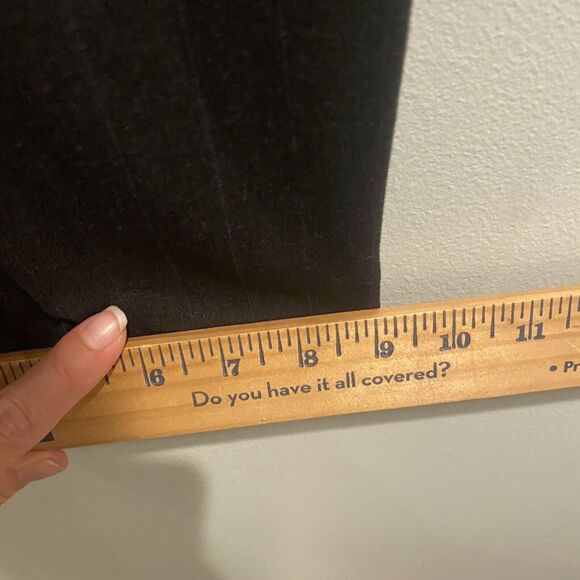 Tommy Hilfiger Pants Men 34x28.5 Charcoal Grey Pinstripe Cashmere Blend Pleated - Picture 10 of 15